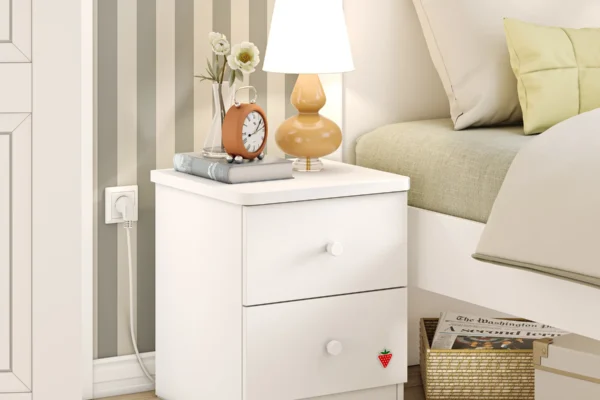 Παιδικό κομοδίνο Varia White Cilek, βακελίτης με συρτάρια.