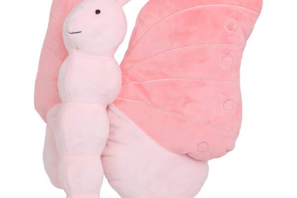 Λούτρινη πεταλούδα "Alma" ροζ Atmosphera, από ανακυκλωμένο πολυεστέρα, παιχνίδι.