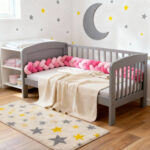 Πάντα κούνιας πλεξούδα βελουτέ Pink Rosy 200cm Amek Toys, βρεφική προστασία.