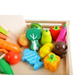 Ξύλινο σετ κοπής λαχανικών και φρούτων Iso Trade 21942 Montessori.