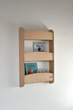 Ραφιέρα Τοίχου Wave Small Natural BabyWood: παιδικό ράφι τοίχου ξύλινο.