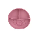Σετ φαγητού σιλικόνης Dark Pink Amek Toys: πιάτο μωρού με χωρίσματα.