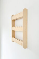 Ραφιέρα τοίχου Wave Small Natural BabyWood: Παιδικό ράφι τοίχου, φυσικό ξύλο.