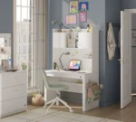 Παιδικό γραφείο Varia White Cilek με ράφια, USB και Type-C.