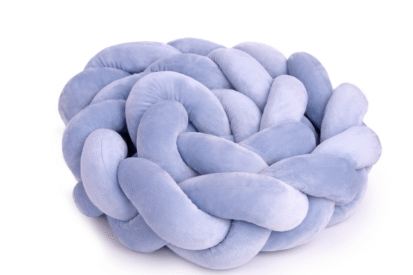 Πάντα κούνιας πλεξούδα Light Blue Amek Toys: βρεφική πάντα βελουτέ