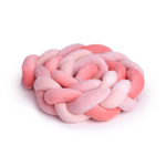 Πάντα κούνιας πλεξούδα Dark Pink βελουτέ 200cm Amek Toys για βρέφη