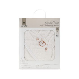 Μπουρνούζι Lorelli με κουκούλα και κέντημα, κάπα μωρού από 100% βαμβάκι.