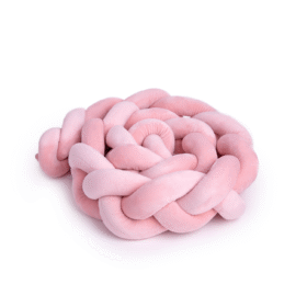 Πάντα κούνιας πλεξούδα Amek Toys Light Pink: Βρεφική πάντα πλεξούδα βελουτέ
