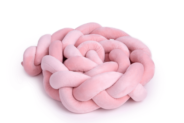 Πάντα κούνιας πλεξούδα Amek Toys Light Pink: Βρεφική πάντα πλεξούδα βελουτέ