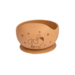 Σετ ταΐσματος σιλικόνης μωρού Dog Yellow Amek Toys: Μπολ φαγητού