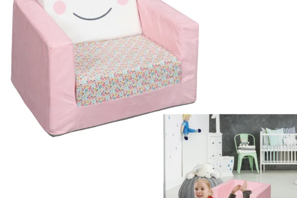 Παιδικό Μετατρεπόμενο Πολυθρονάκι HD6919 “Liberty”: Ροζ, μετατρέπεται σε κρεβάτι δωματίου.