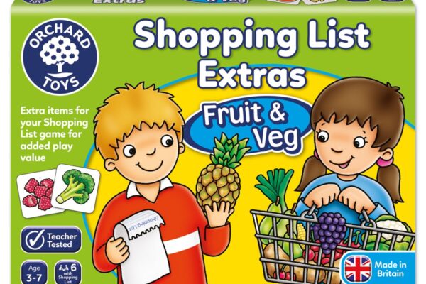 Εκπαιδευτικό παιχνίδι μνήμης φρούτα και λαχανικά Shopping List Extras Orchard Toys.