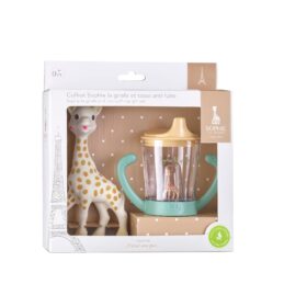 Σετ δώρου Sophie La Girafe: Σόφι καμηλοπάρδαλη & ποτήρι μωρού