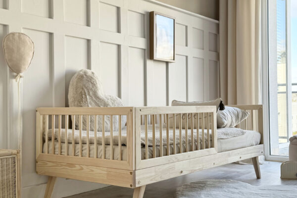 Παιδικό κρεβάτι Verto Alto Luletto 90x200cm με κάγκελο, σκανδιναβικού στυλ.