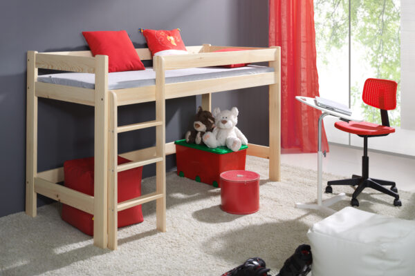 Παιδικό κρεβάτι Laura μεσαίου ύψους, 90x200cm. Υπερυψωμένο κρεβάτι Laura.