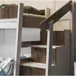 Κουκέτα Parys με σκαλοπάτια natural & white 90/120×200cm για τρία παιδιά.