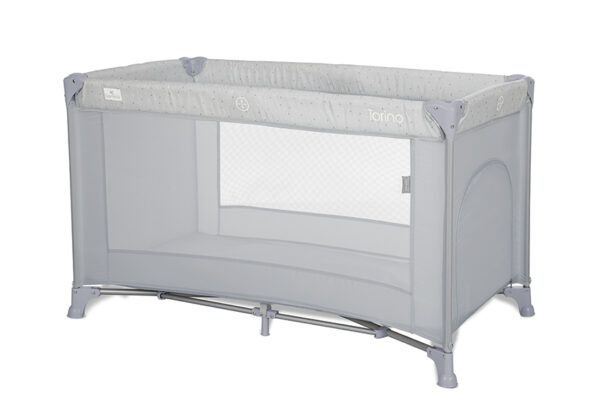 Γκρι παρκοκρέβατο TORINO 1 Layer Lorelli: ιδανικό για το μωρό.