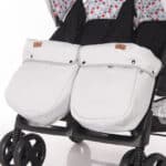 Παιδικό καρότσι διδύμων TWIN Black+Bag Lorelli με ποδόσακους.