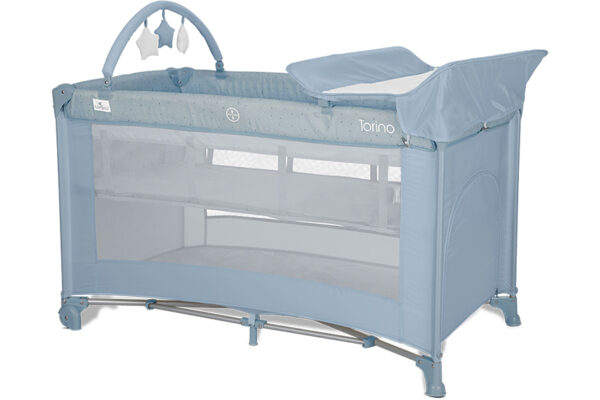 Παρκοκρέβατο TORINO 2 επιπέδων με αλλαξιέρα, ιδανικό για το μωρό.