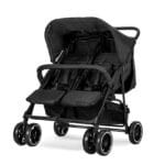 Παιδικό καρότσι διδύμων TWIN Black+Bag Lorelli, ιδανικό για δίδυμα.