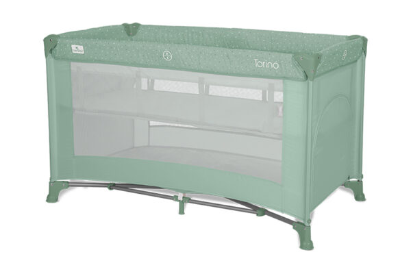 Παρκοκρέβατο ταξιδιού TORINO 2 επιπέδων Green Lorelli, πρακτικό και ασφαλές.