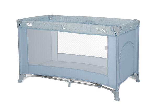 Παρκοκρέβατο TORINO 1 Layer Blue Lorelli: Ελαφρύ και πρακτικό για μωρά.