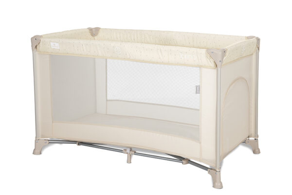 Παρκοκρέβατο TORINO 1 Layer Lorelli, μπεζ χρώμα, ιδανικό για μωρά.