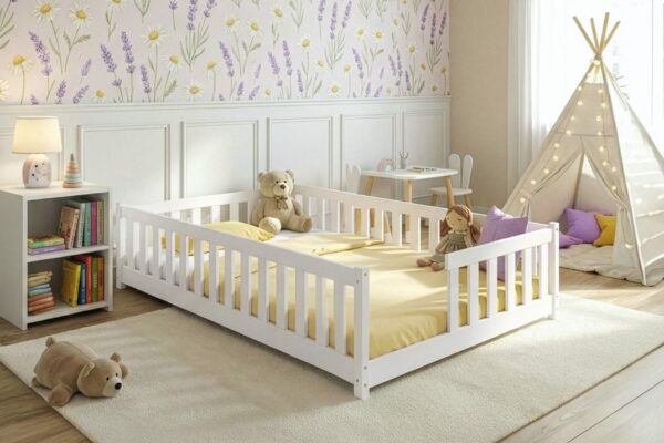 Kρεβάτι Montessori Ivy με κάθετα Κάγκελα