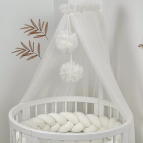 Κουνουπιέρα τούλι με Pom Pom & Βάση Κουνουπιέρας