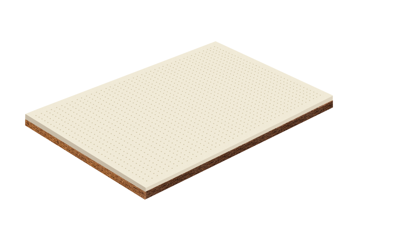 Βρεφικό στρώμα Λίκνου Ερατώ Latex & Κοκκοφοίνικας Greco Strom 40x90x5cm με ζακάρ βαμβακερό ύφασμα.