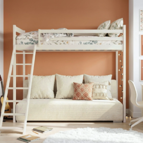 Κουκέτα Sofino με πτυσσόμενο καναπέ-κρεβάτι από μασίφ ξύλο Cotton.