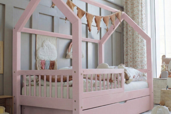 Παιδικό κρεβάτι Montessori Piola Plus White με συρτάρι Luletto