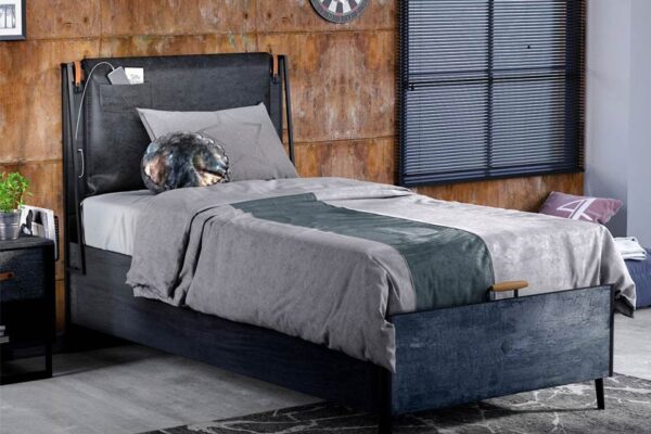 Παιδικό κρεβάτι μονό DARK METAL Cilek με αποθηκευτικό χώρο.