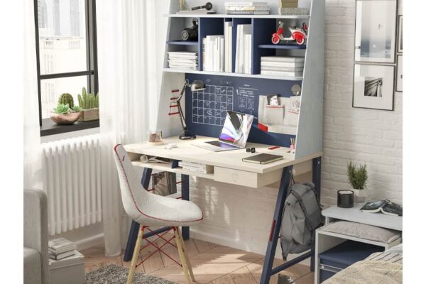 Παιδικό γραφείο TRIO Cilek TRS-1108-1109 με ράφια και θύρα USB.