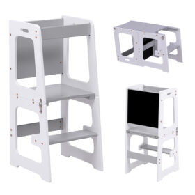 Πύργος εκμάθησης Ricki Montessori λευκός με πίνακα