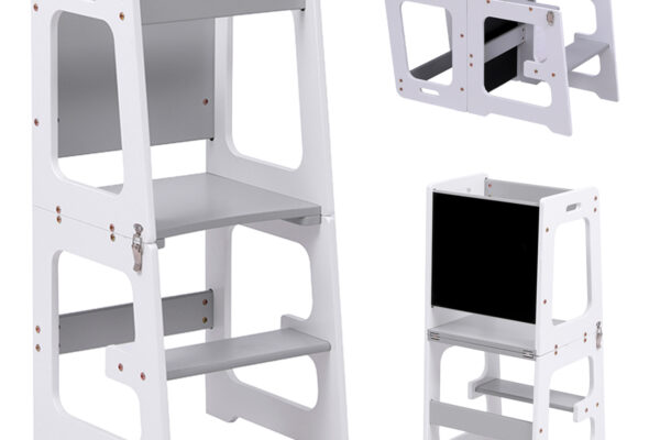 Πύργος εκμάθησης Ricki Montessori λευκός με πίνακα