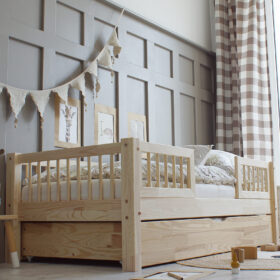 Κρεβάτι καναπές Luletto Basic Duo Natural 90x200cm με συρτάρι