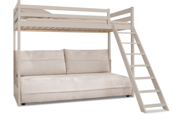 Κουκέτα Savio με καναπέ-κρεβάτι, μασίφ ξύλο, χρώμα Cashmere.