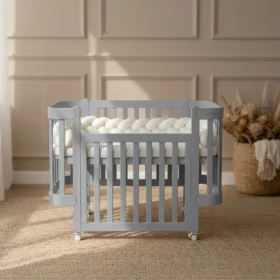 Βρεφική Κούνια Anti-Reflux Nika Grey Ingvart: Γκρι κούνια με ανύψωση.