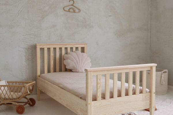 Luletto Boho Maxi Natural: Παιδικό κρεβάτι boho από μασίφ ξύλο 100x200cm.