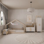 Παιδική ντουλάπα House Luletto, μονόφυλλη, αφαιρούμενη οροφή