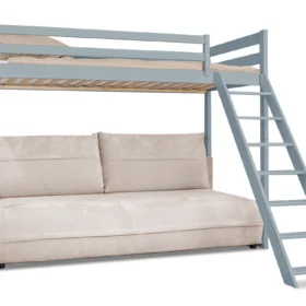 Κουκέτα Savio με πτυσσόμενο καναπέ-κρεβάτι από μασίφ ξύλο cashmere.