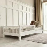 Λευκό κρεβάτι καναπές Basic Luletto με κάγκελα 90x200cm