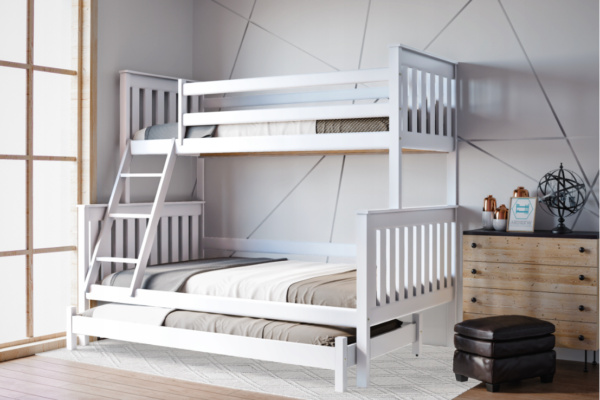 Κουκέτα Arizona μονή-ημίδιπλη με συρόμενο από μασίφ ξύλο