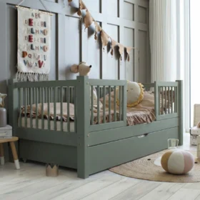 Κρεβάτι Καναπές Basic Alto Plus Luletto με κάγκελα και συρτάρι.