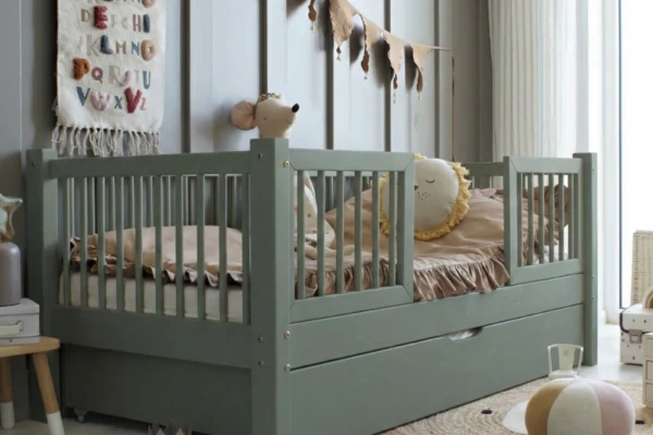 Κρεβάτι Καναπές Basic Alto Plus Luletto με κάγκελα και συρτάρι.