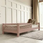 Κρεβάτι καναπές Basic Luletto ροζ με κάγκελα 90x200cm