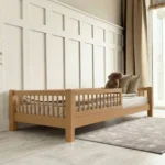 Κρεβάτι καναπές Basic φυσικό με κάγκελα 90x200cm