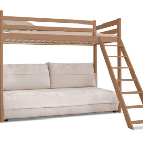 Υφή υφάσματος καναπέ-κρεβάτι κουκέτας Savio, χρώματος Milk Chocolate.