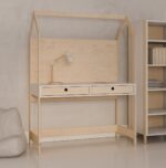 Παιδικό γραφείο House Desk Natural & White Luletto, ρυθμιζόμενο ύψος